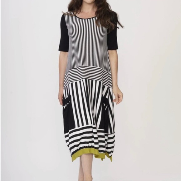 Luukaa MIXED STRIPED FINE JERSEY DRESS - Picture 13 of 14